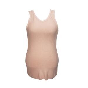 WHBM Peach Metallic Sleeveless Knit Dress XL